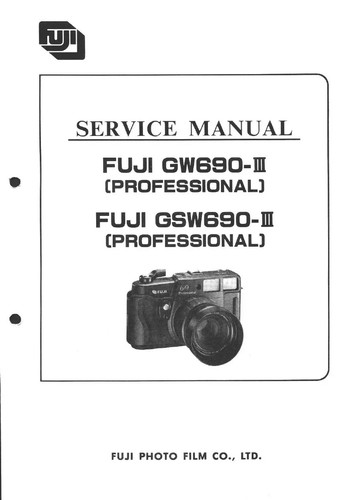 Fuji gw690 iii - gw690, manual