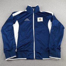 Kappa Italy Jacket Mens Medium Blue Full Zip Pockets Track Tracksuit Top Adult M
