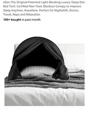 ZDEN The Original Patented Light-Blocking Luxury Sleep Den Bed Tent