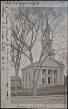 Avon, MA. Baptist Church  - 1905 Photo Postcard, RPPC
