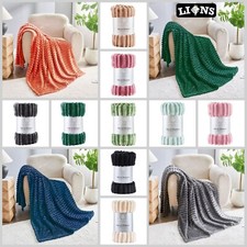 Ribbed Throws Faux Fur Fluffy