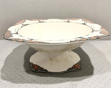 Crown Ducal Orange Tree Very Large Outward Corner Fruit Bowl on Pedestal Base