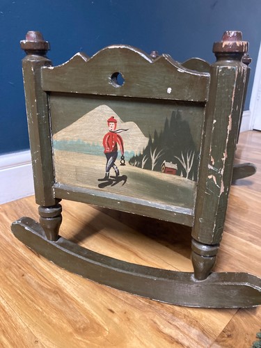 Antique vintage dolls crib - dolls,