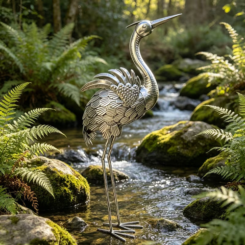5cm 35cm heron statue - heron,