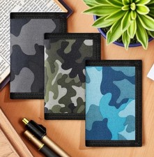 Mens Boys Canvas Camo Blue