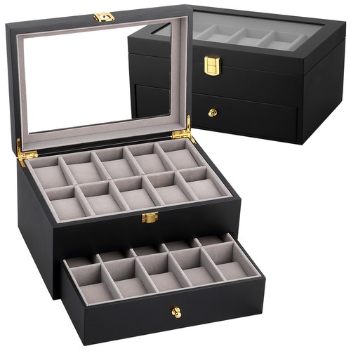 Grids watch box tier wood - box,