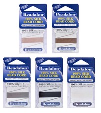Beadalon® 100% Silk Bead Cord with Needle 2m/6.5ft * Many Colors