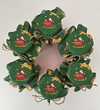 6 Christmas fabric green