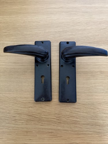Pair vintage bakelite door - of,