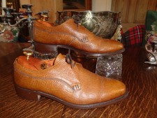 Vintage  LOAKE TAN  FULL GRAIN LEATHER  Shoes UK 9  MADE IN ENGLAND