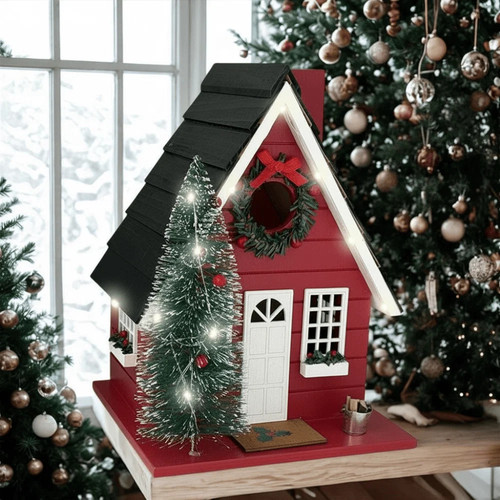 Festive lodge red led - lodge,