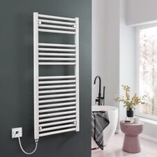 Bray Straight White Electric Heated Towel Rail Warmer Bathroom Radiator