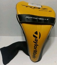 Taylormade RBZ Stage 2 Driver Head Cover Rocketballz Black Yellow Sock Style 