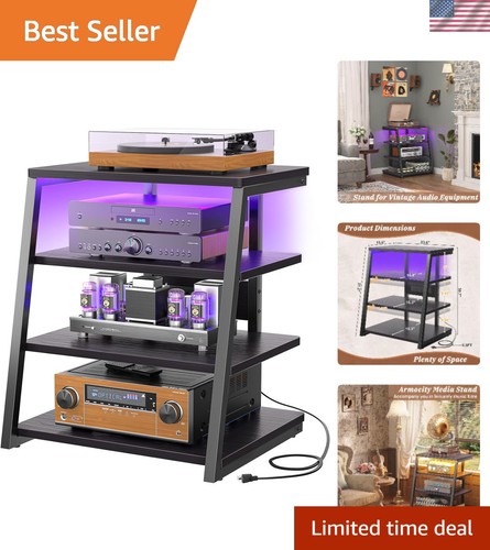 Tier media stand with - 4-tier,
