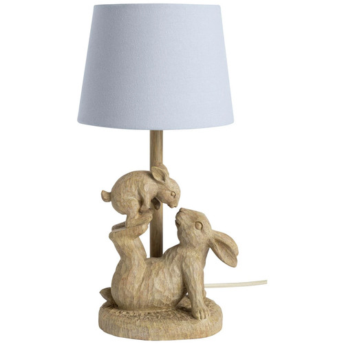Resin bunny table lamp - resin, light