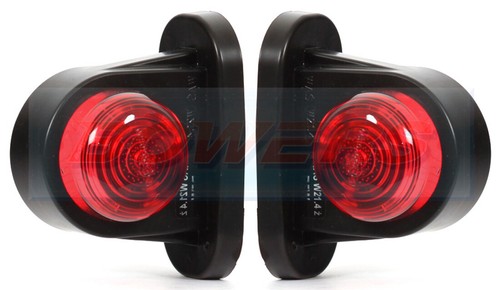 Red white rubber side end - 2x,