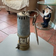 OLD PIT USED MINERS LAMP BRASS