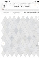 Mosaic marble White tiles