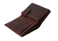 New Mens Brown Oily Leather