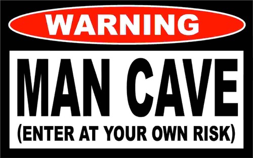 Warning man cave vinyl - warning,