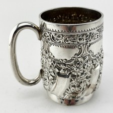 Victorian Sterling Silver Christening Mug 1894 London