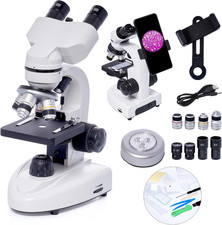 Binocular Microscopes, 200X-5,000X Compound Biological Microscopes with 6X Multi