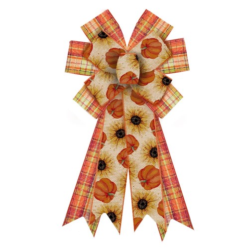 Large fall wreath bows - wreath,