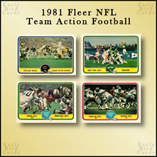 1981 Fleer NFL Team Action Football (1-88) / Pick Your Cards / Buy4+ Save30%