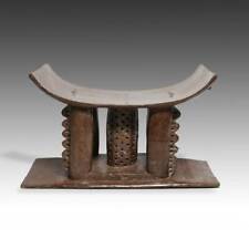 AFRICAN STOOL CARVED WOOD ASHANTI ASANTE GHANA WEST AFRICA 20TH C.