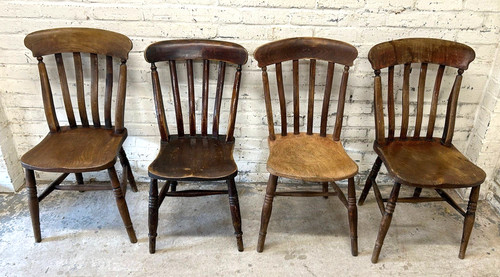 Set antique victorian elm - 4, &
