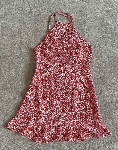 Zara red and white floral - red,