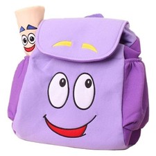 UK Dora Explorer bag Backpack Purple Soft Plush Backpack with Map Toys Kids Gift
