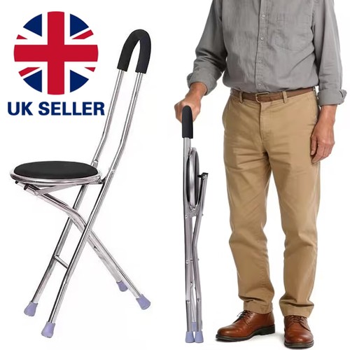 Portable walking stick - stick, seat