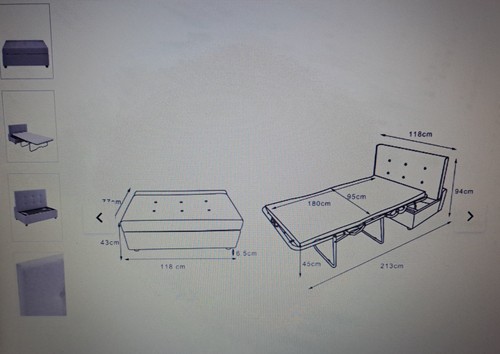Linden ottoman sofa folding - ottoman,