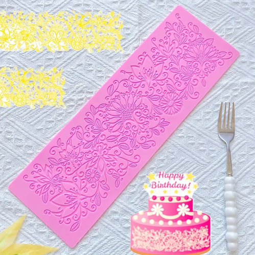 Large flower lace - lace, silicone
