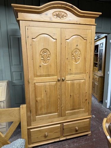Solid pine wardrobe - pine,