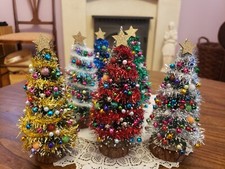 LARGE 6.5" 17cm CHRISTMAS TREE decorated 1:12th scale dolls house xmas handmade