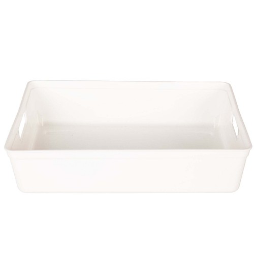 White plastic shallow - white,