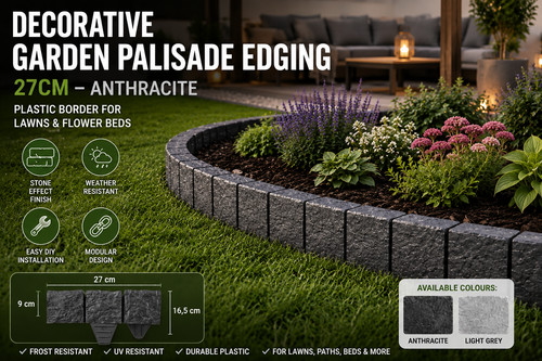Stone effect garden edging - stone,