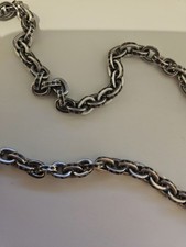 Chrome Hearts engraved chain. Made out of silver. Worn, no defects