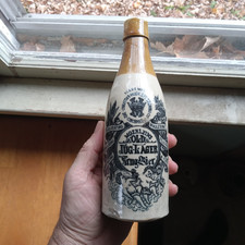 1890s MOERLEIN'S OLD JUG LAGER KRUG BIER STONEWARE PRE PRO CINCI BEER BOTTLE