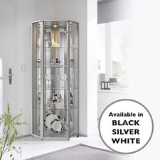 HOME Corner Glass Display Cabinet - From DISPLAYCABINETSUK - 4/7 Shelf