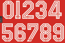 Felt 70 80 90's Football Shirt Soccer Numbers Heat Print Football Adidas Style B