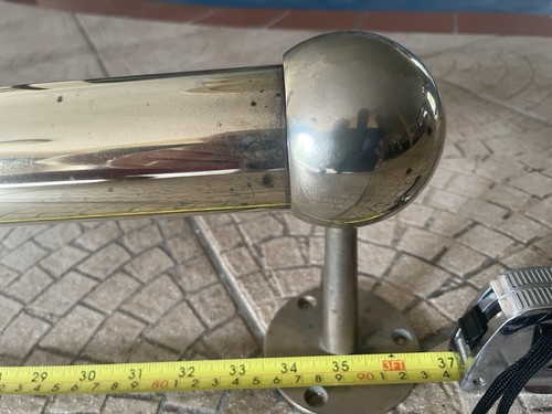 Brass foot rail - foot, 2"