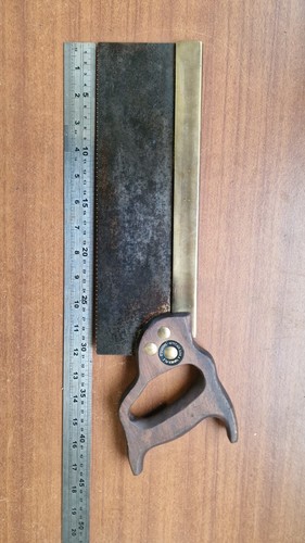 Brass back tenon saw by - back, 12"