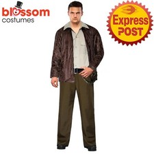 CA1990 Adventurer Indiana Jones TV Movie Archaeologist Cowboy Mens Costume