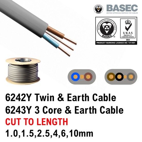 Twin and earth cable - twin, 6242y