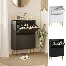 Narrow Shoe Cabinet with Flip