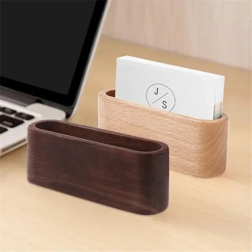 Wooden business card holder - wooden,