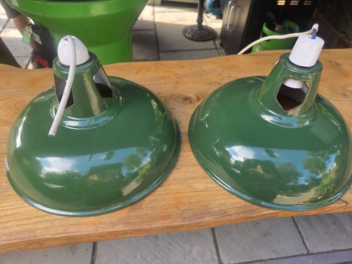 Two vintage industrial green - vintage,